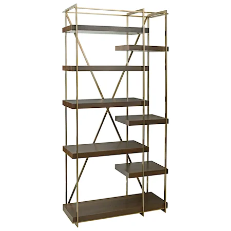 Cowley Etagere Bookcase with Eight Shelves